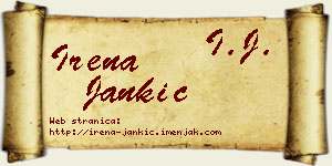 Irena Jankić vizit kartica